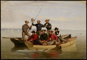 Een vispartij bij Long Island, 1860